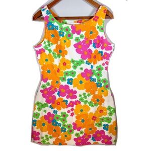 Y2K Rampage Groovy Floral Sheath Mini Dress Sz 9